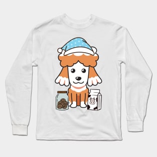 Funny poodle is having a midnight snack Long Sleeve T-Shirt